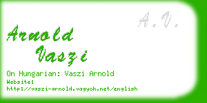 arnold vaszi business card